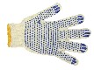 Перчатки трикотажные с ПВХ Точка класс 7, 4-х нитка